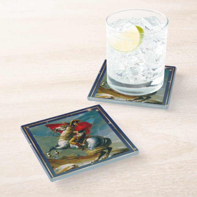 Dessous-de-verre En Verre Première version de Napoléon Crossing... (Incliné)