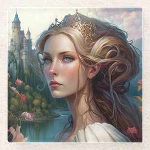 Dessous-de-verre En Verre Princess Castle Imaginaire Art