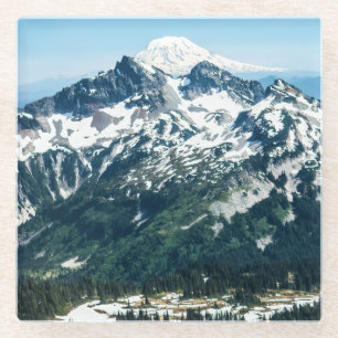 Dessous-de-verre En Verre Printemps dans les montagnes