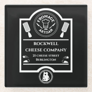 Dessous-de-verre En Verre Producteur de fromage