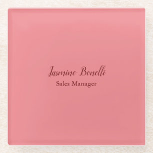 Dessous-de-verre En Verre Professional Modern Minimaliste Ajouter un nom per