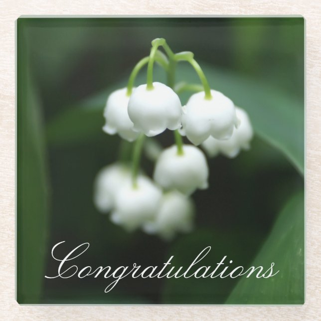 Dessous-de-verre En Verre Puissent des lis blancs (Devant)