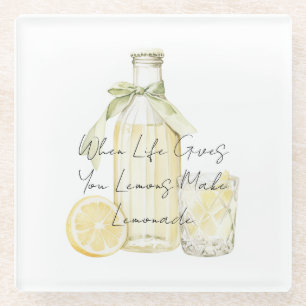 Dessous-de-verre En Verre Quand La Vie Vous Donne Des Citrons Font De La Lem