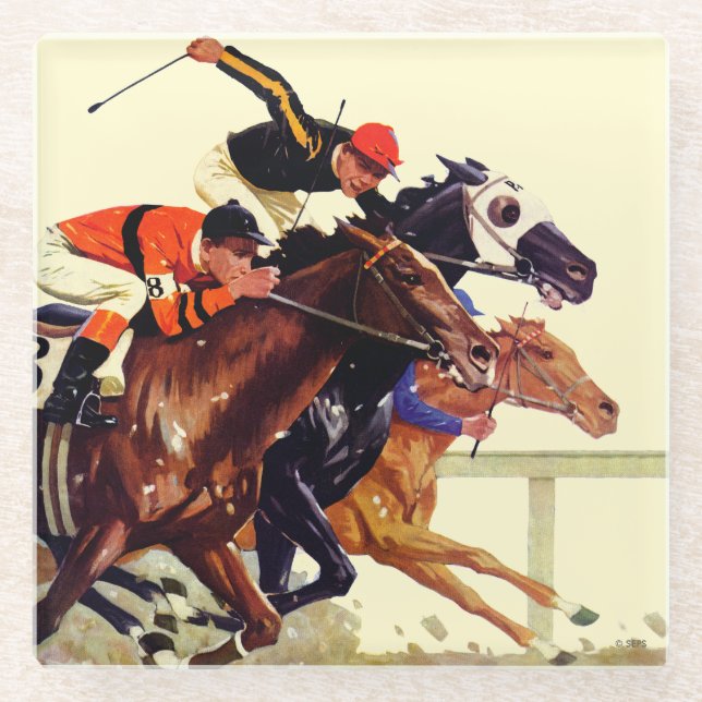 Dessous-de-verre En Verre Race Thoroughbred (Devant)