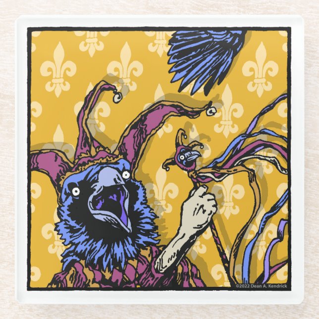 Dessous-de-verre En Verre Raven Mad - Pop Goth Nightmare Surreal (Devant)