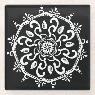 Dessous-de-verre En Verre Raven Mandala