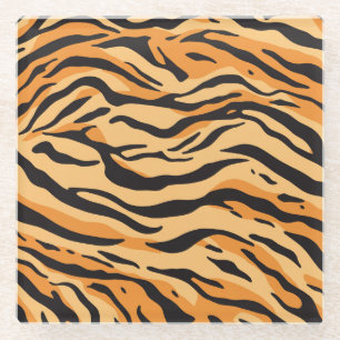 Dessous-de-verre En Verre Rayures de tigre