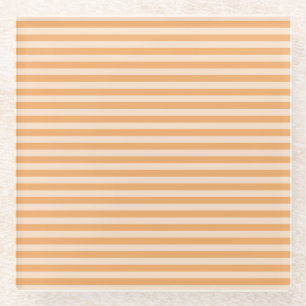 Dessous-de-verre En Verre Rayures orange
