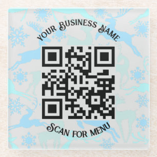 Dessous-de-verre En Verre Rechercher le code QR du menu avec personnalisatio