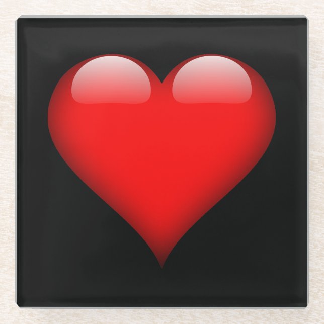 Dessous-de-verre En Verre Red Heart Mariage d'amour tendance (Devant)