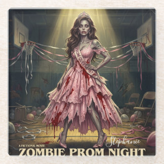 Dessous-de-verre En Verre Reine de la soirée de bal des zombies de collectio