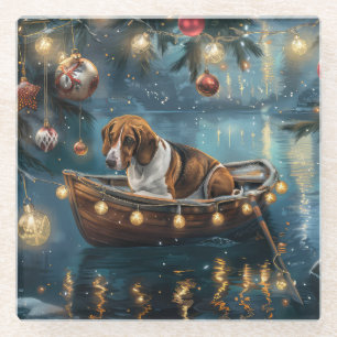 Dessous-de-verre En Verre Renard américain de Noël Festif Voyage