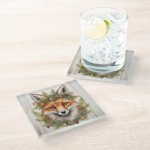 Dessous-de-verre En Verre Renard de Noël