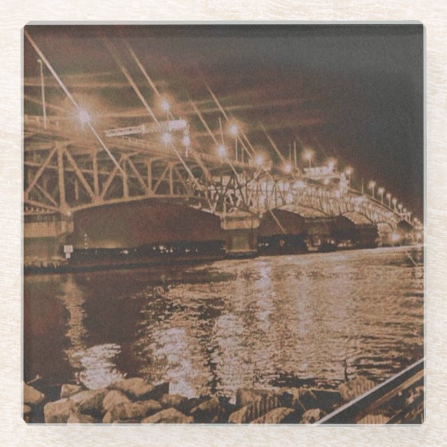 Dessous-de-verre En Verre Rencontrez-Moi À La Baie (Devant)