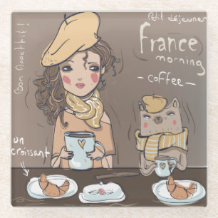 Dessous-de-verre En Verre Repas français