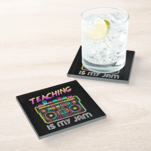 Dessous-de-verre En Verre Retour à l'école Rétro Enseigner est mon truc 80s