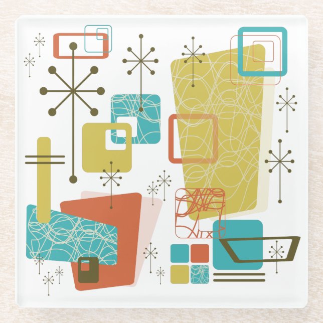 Dessous-de-verre En Verre Rétro classique (Devant)