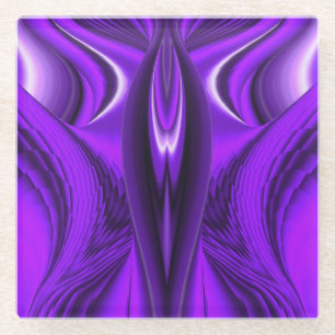 Dessous-de-verre En Verre Rêves arc-en-ciel à fleurs violettes