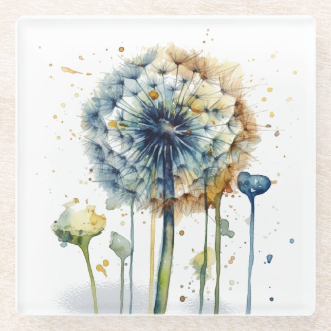 Dessous-de-verre En Verre Rêves en fleur, personnalisé (Devant)