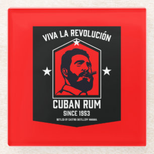Dessous-de-verre En Verre Révolution des buveurs de rhum Libre à Cuba