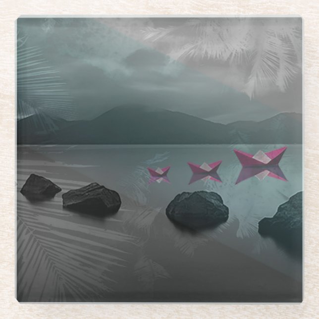 Dessous-de-verre En Verre Roches (Devant)