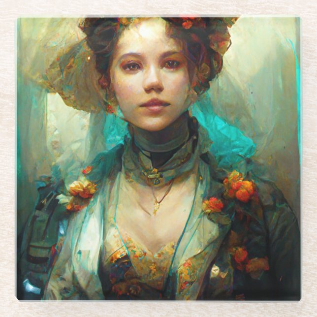Dessous-de-verre En Verre Rococo Future Imaginaire Sci-Fi (Devant)