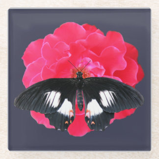 Dessous-de-verre En Verre Rose et Swallowtail
