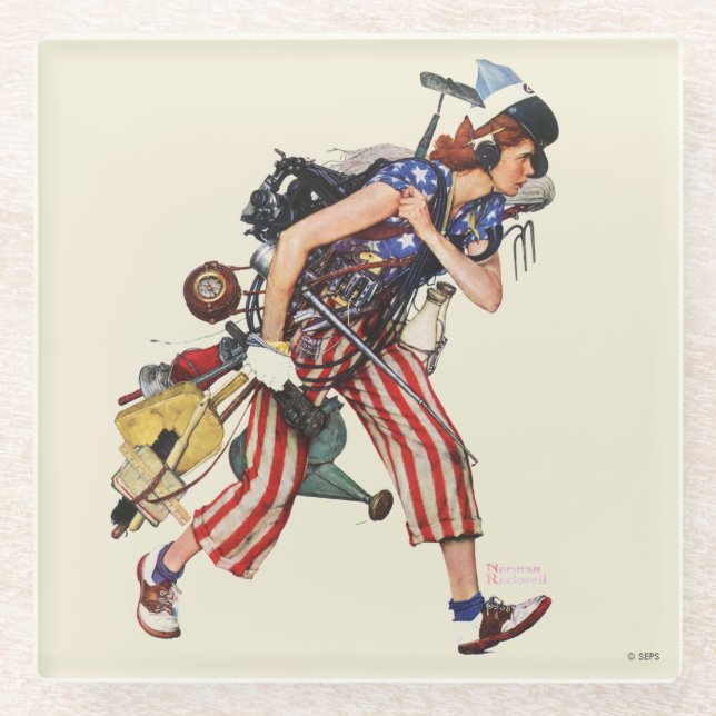 Dessous-de-verre En Verre Rosie à la Secourt (Devant)