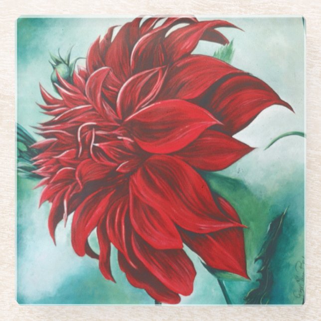 Dessous-de-verre En Verre Rouge en furie (Devant)