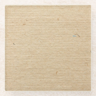 Dessous-de-verre En Verre Rustic Kraft Papier : Arrière - plan texturé.
