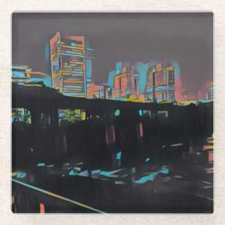 Dessous-de-verre En Verre RVA Dans Le Dessous de verre De Verre Nocturne