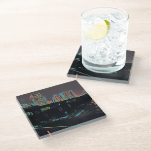 Dessous-de-verre En Verre RVA Dans Le Dessous de verre De Verre Nocturne