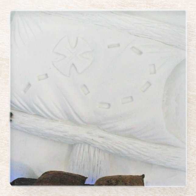 Dessous-de-verre En Verre Salle de navire à l'Hôtel de Glace, Québec, Canada (Devant)