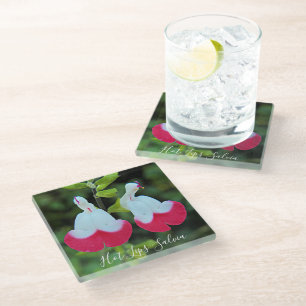 Dessous-de-verre En Verre Salvia Florale aux lèvres chaudes