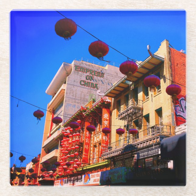 Dessous-de-verre En Verre San Francisco Chinatown #4 Dessous de verre en ver (Devant)