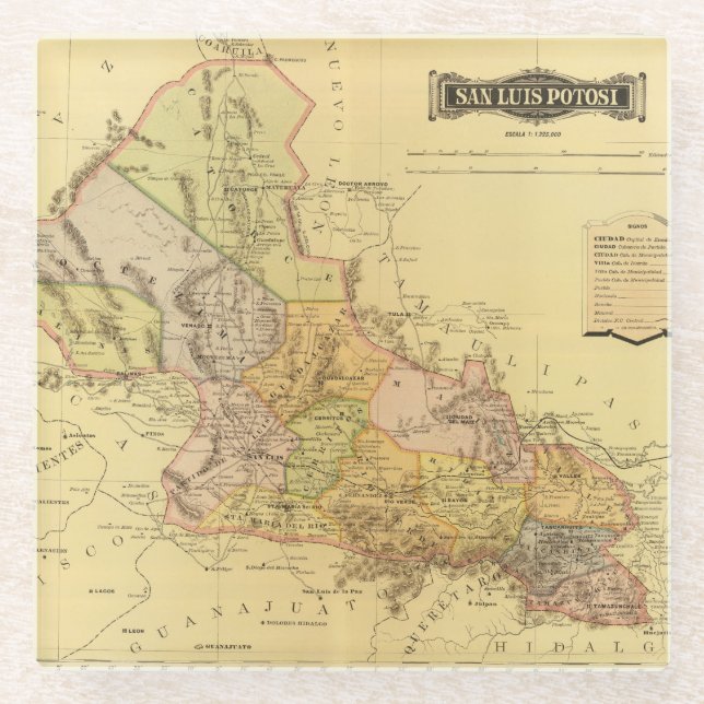 Dessous-de-verre En Verre San Luis Potosi (Devant)