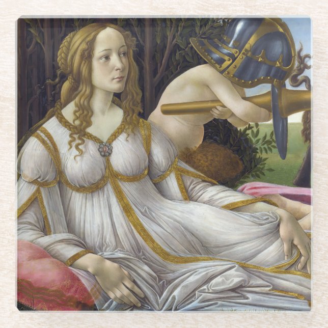 Dessous-de-verre En Verre Sandro Botticelli - Vénus et Mars (Devant)