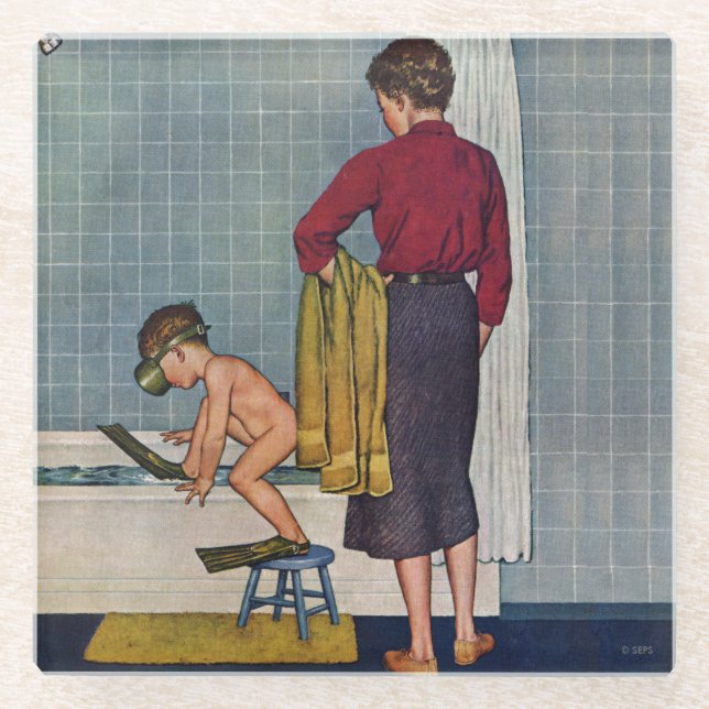 Dessous-de-verre En Verre Scaphandre dans le baquet (Devant)