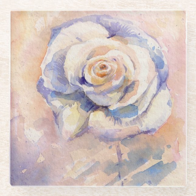 Dessous-de-verre En Verre S'est levé (Devant)