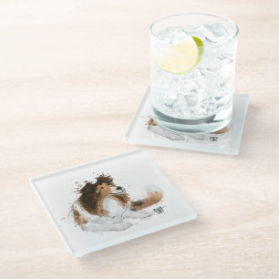 Dessous-de-verre En Verre Sheldon le Sheltie