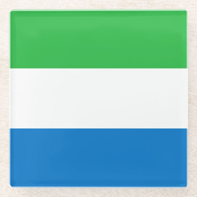 Dessous-de-verre En Verre Sierra Leone Flag (Devant)