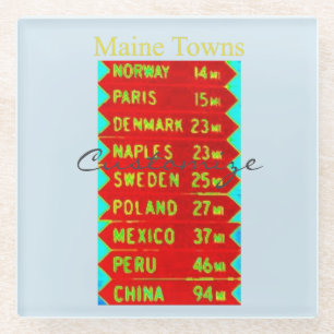 Dessous-de-verre En Verre SIGNE DES VILLES DU Maine Thunder_Cove