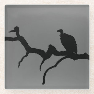 Dessous-de-verre En Verre Silhouette vautour