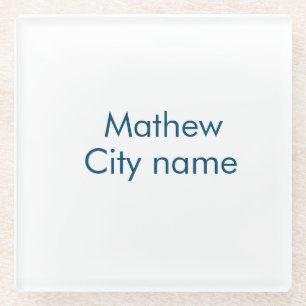 Dessous-de-verre En Verre simple monogramme de lettre initiale ajoutez votre