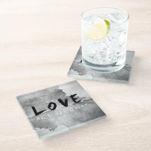 Dessous-de-verre En Verre SlipperyJoe l'amour n'a pas de couleur de peau de