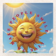 "Smiling Sun Coasters – Répandez la joie avec Eve