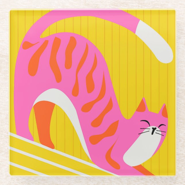 Dessous-de-verre En Verre Snooing Whiskers (Devant)