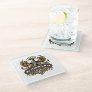Dessous-de-verre En Verre Société de cigares Brotherhood