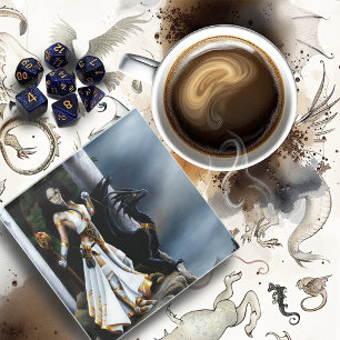 Dessous-de-verre En Verre Sorceress Black Dragon Imaginaire blanc