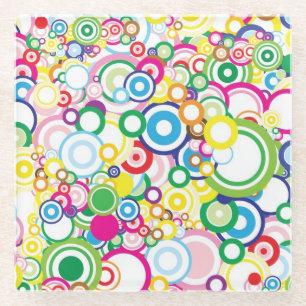 Dessous-de-verre En Verre Sort de cercles vifs